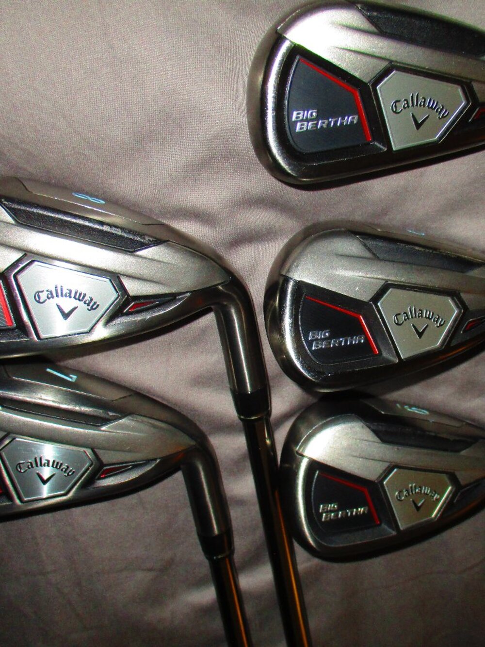 Callaway Big Bertha Iron Set 6-Pw, UST Recoil 460 F3 Regular Graphite Shafts